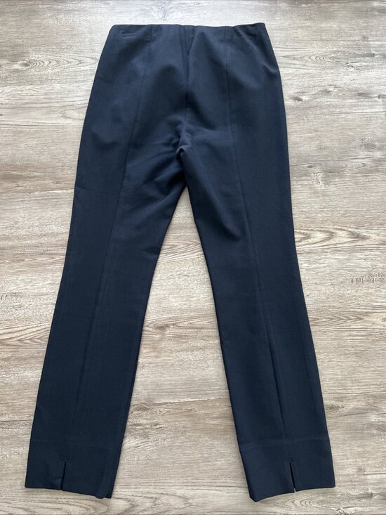Vince Stitch Front Seamed Pants Womens Medium Navy Ankle Cropped - Picture 13 of 16